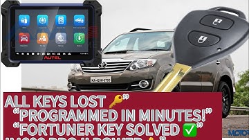 Autel IM608 Pro II” Toyota Fortuner 2015 Alle sleutels verloren + afstandsbediening programmeren