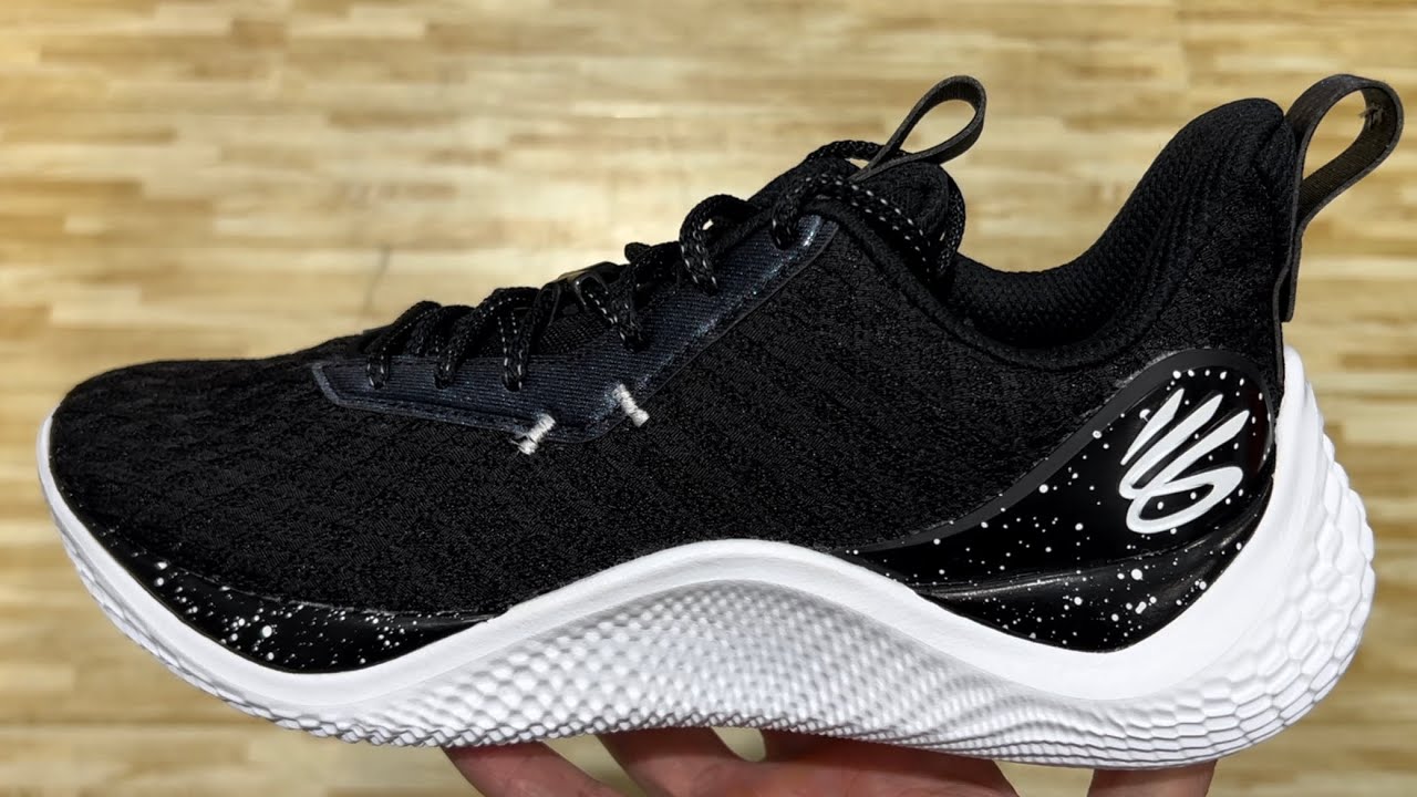 Under Armour Curry Flow 10 Team Black White Basketball Shoes