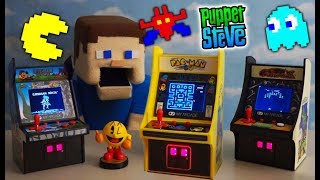 My Arcade Pac Man Retro Video Game Mini Cabinets - Galaxian Caveman Games Minecraft Unboxing