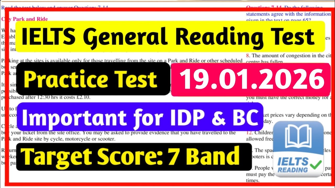 IELTS Reading General Training Practice Test 2026 With Answers | IELTS Reading Test General Training