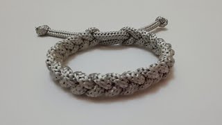 كيف تصنع اسوارة الضفيرة بخيط واحد فقط How to make a bracelet