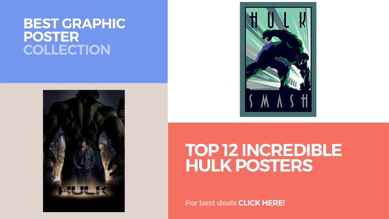 Top 12 Incredible Hulk Posters // Best Graphic Poster Collection