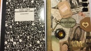 Altered Composition Book Tutorial DIY