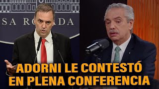 Adorni Le Respondió A Alberto Fernandez En Plena Conferencia De Prensa