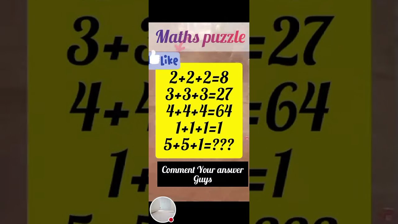 math's puzzle -215-YOU ARE A JENIUS"Brain Teaser Challenge:  Can You Solve This Mystery Sequence?