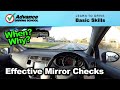 Effective mirror checks    learn to drive basic skills