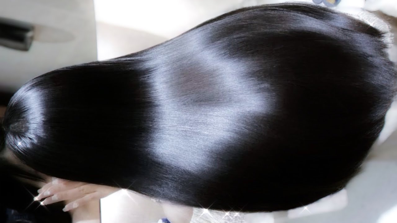 pin-straight hair...type-1 hair treatment 🎀