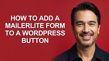 How to Add a Mailerlite Form to a Wordpress Button - KevinHowTo