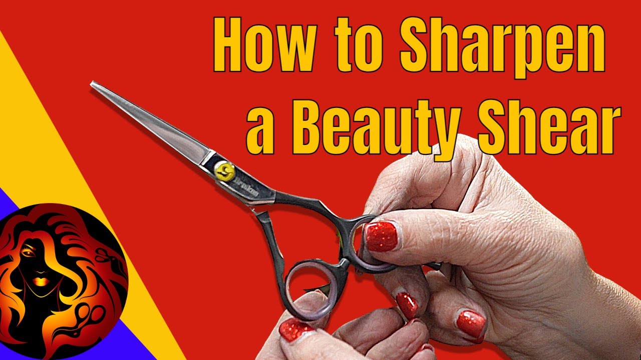 Basic Sharpening Demonstration of a Convex Edge Stylist Scissors