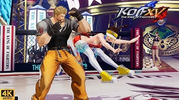 KOF XV | Ryo (Ultimate Wild Ambition mod) 💥 Yuri (SNK heroines mod) | CPU vs CPU AI vs AI