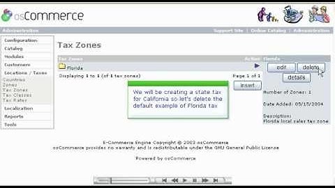 How to Configure Sales Tax in osCommerce - Host Department LLC