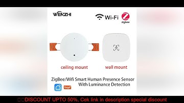 ZigBee Wifi MmWave Human Presence Motion Sensor With Luminance/Distance Detection 5/110/220V Tuya Sm