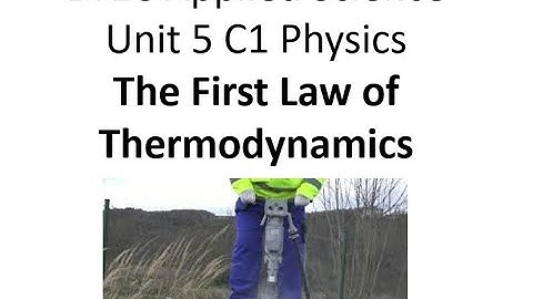BTEC Applied Science: Unit 5 Physics The First Law of Thermodynamics