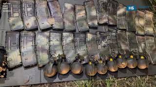 ФСБ показала арсенал, изъятый после боя с украинской ДРГ в Брянской области