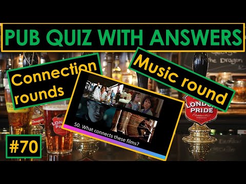 70 PUB QUIZ Music Picture and Connection rounds