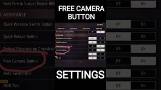 FREE CAMERA BUTTON ON SETTINGS || FREE FIRE SETTING ON FREE CAMERA BUTTON NEW SETTINGS ON |#freefire screenshot 2