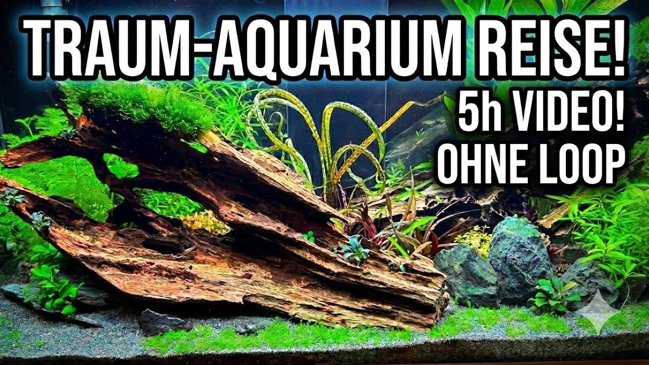 5 Stunden Traum-Aquarium (Ohne Loop) 🌿 Pure Entspannung, ASMR & Fokus 4K