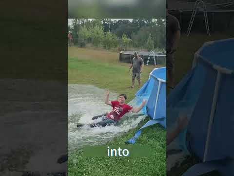 Dad Cuts Pool Wall