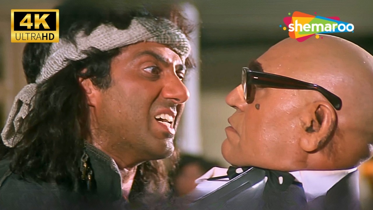 तेरी हर साँस के पीछे मैं मौत बनकर खड़ा हूँ 😡🔥 | Sunny Deol VS Amrish Puri | Jeet - Climax Scene [4K]
