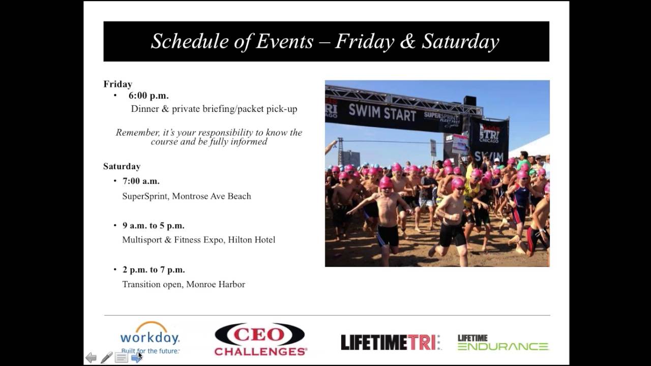 Workday Executive Challenge Triathlon Training Webinar - 2016