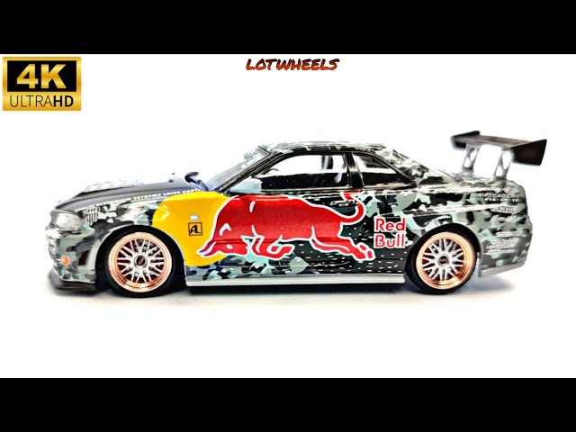 EN Sports Red Bull Nissan ラジコンボディ Nissan Skyline GT-R R34 Z-Tune Redbull 1:64 Fast&Speed 🔥 - YouTube