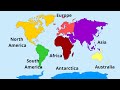 seven continents of the world. kids educational videos--القارات السبع باللغة الإنجليزية