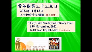 【中文彌撒直播】常年期第三十三主日