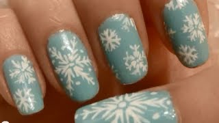 snowflake nail tutorial nails designs snowflakes easy