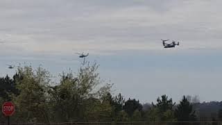 Marine One And Convoy Leaving Lawson Army Airfield.