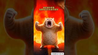 angry cat is on fire #catshorts #funny #catvideos #animals #cat