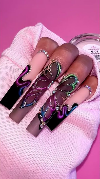 G02-Obsessed, CC1002-Licorice, disco liner gel, gel liner art, matte it topcoat,non curve coffin tip