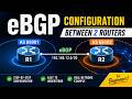 eBGP LAB in GNS3 | Step by Step Explanation | #routingandswitching #education #datacenter
