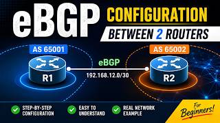 eBGP LAB in GNS3 | Step by Step Explanation | #routingandswitching #education #datacenter