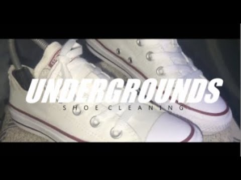 Cleaning White Converse Chuck Taylor || Undergrounds Shoe Cleaning - YouTube