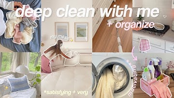 hugee DEEP CLEAN + ORGANIZE with me☁️ *motivating + satisfying* summer edition