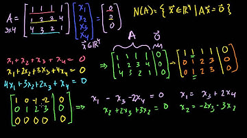 Null Space 2 Calculating the null space of a matrix