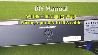 Diy Manual Wiring Din 5 Pin To Rca Cable