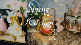 SPRING KITCHEN | DECORATE WITH ME | SPRING/EASTER DECORATING IDEAS #spring2025 #springkitchendecor