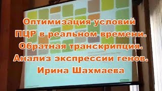 Оптимизация условий ПЦР в реальном времени. ОТ. Анализ экспрессии генов. Ирина Шахмаева. Ч. 1