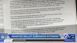 Deadline for returning absentee ballots extended