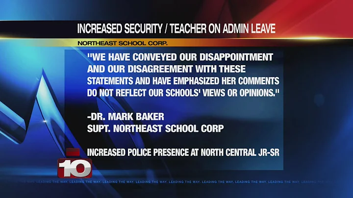 Teacher placed on admin leave after comment