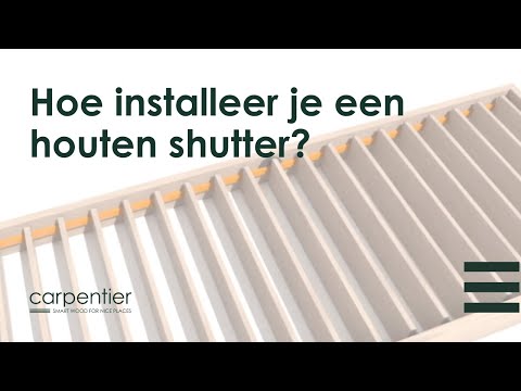 Video: Hoe vervang je lamellen op plantation shutters?