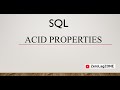 ACID Properties | RDBMS | SQL Concepts | Database