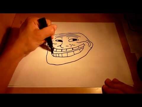 Troll Face Drawing. - YouTube