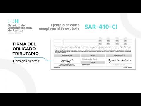 Llenado de Formularios SAR-410-CI