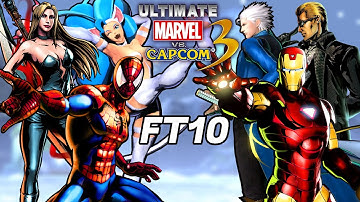 UMVC3 - FT10 - FELICIA/TRISH/SPIDER-MAN VS VERGIL/IRON MAN/WESKER/VIEWTIFUL JOE/STRIDER HIRYU!
