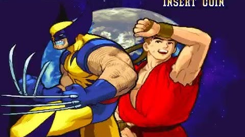 Marvel vs Capcom 1 ( Arcade ) - Wolverine / Ryu Playthrough ( Apr 30, 2016 )