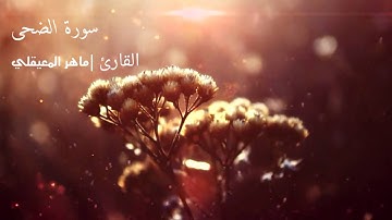 تلاوة رائعه لسورة الضحى بصوت القارئ ماهر المعيقلي