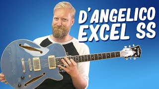 D'Angelico Excel SS Tour - A small bodied semi hollow rock n' roll machine - New headstock design?