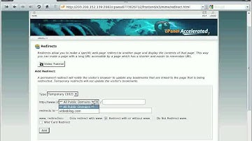 How to use cPanel redirect